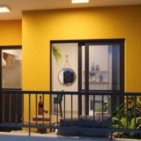 Orbi Saúde - Perspectiva varanda 34m² Orbi Saúde - Perspectiva varanda 34m²