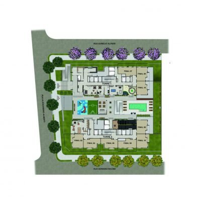 Gran Kazzas Botanic - Implantação térreo lazer Gran Kazzas Botanic - Implantação térreo lazer