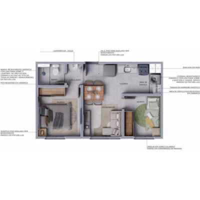 San Ricci - Planta 33m² San Ricci - Planta 33m²