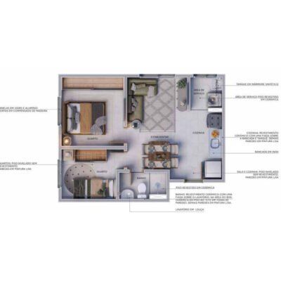 San Ricci - Planta 35m² San Ricci - Planta 35m²