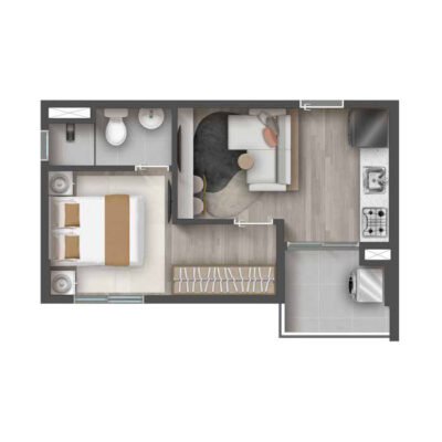 Mood Vila Matilde - Planta 29m² - 1 suíte Mood Vila Matilde - Planta 29m² - 1 suíte